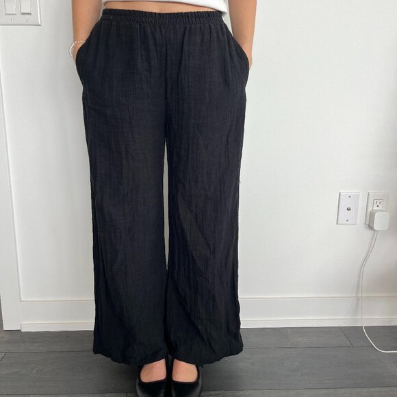 Abercrombie Black Linen Pants - Size Small - Picture 1 of 6